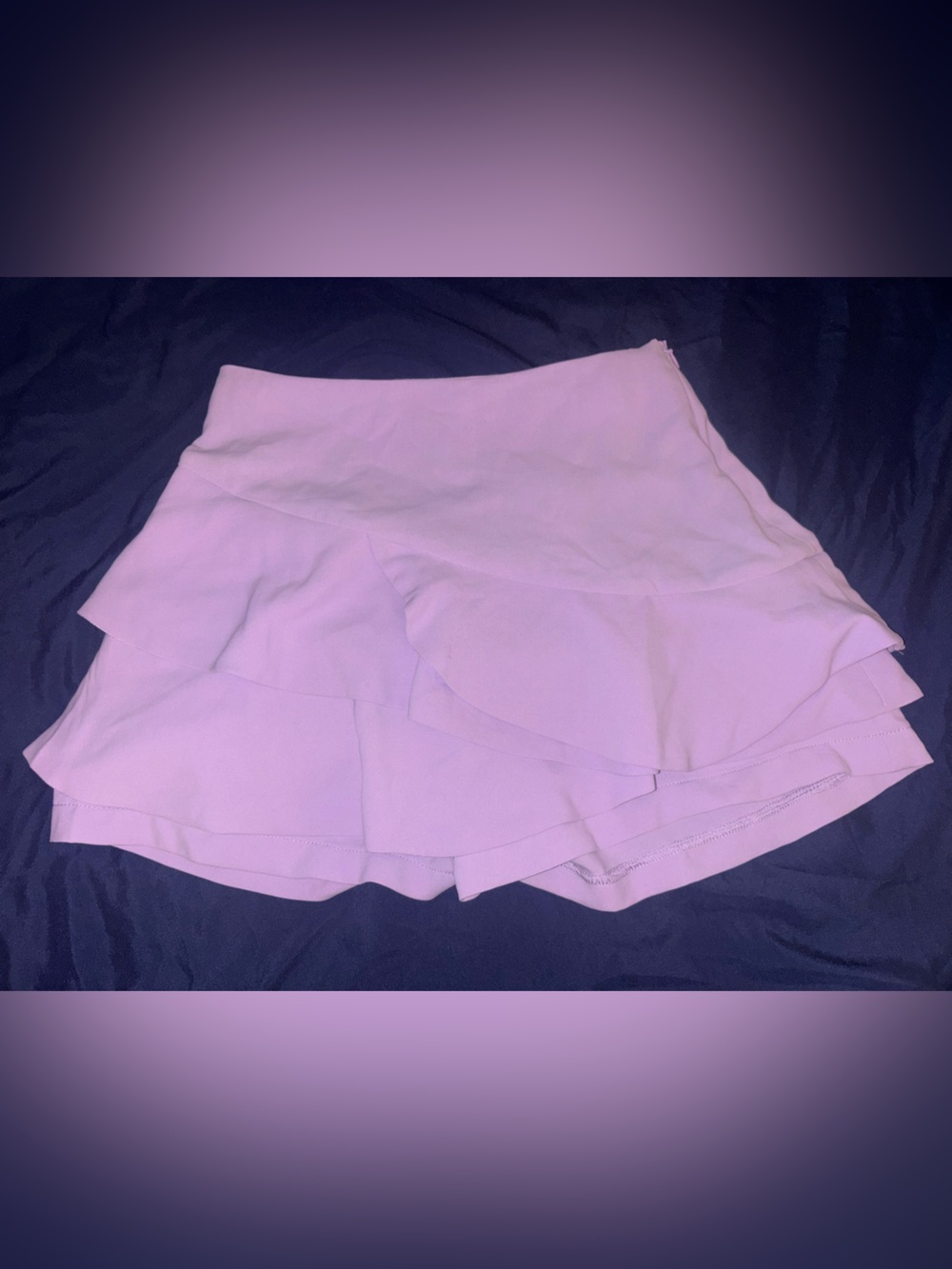 DO+BE Lavender Tiered Ruffle Mini Skirt
